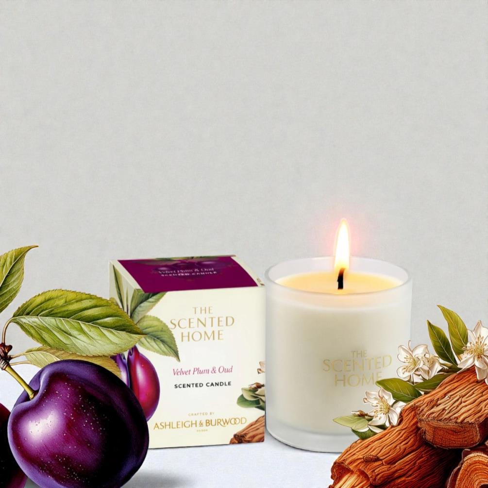 Ashleigh & Burwood Velvet Plum & Oud Scented Candle Extra Image 1